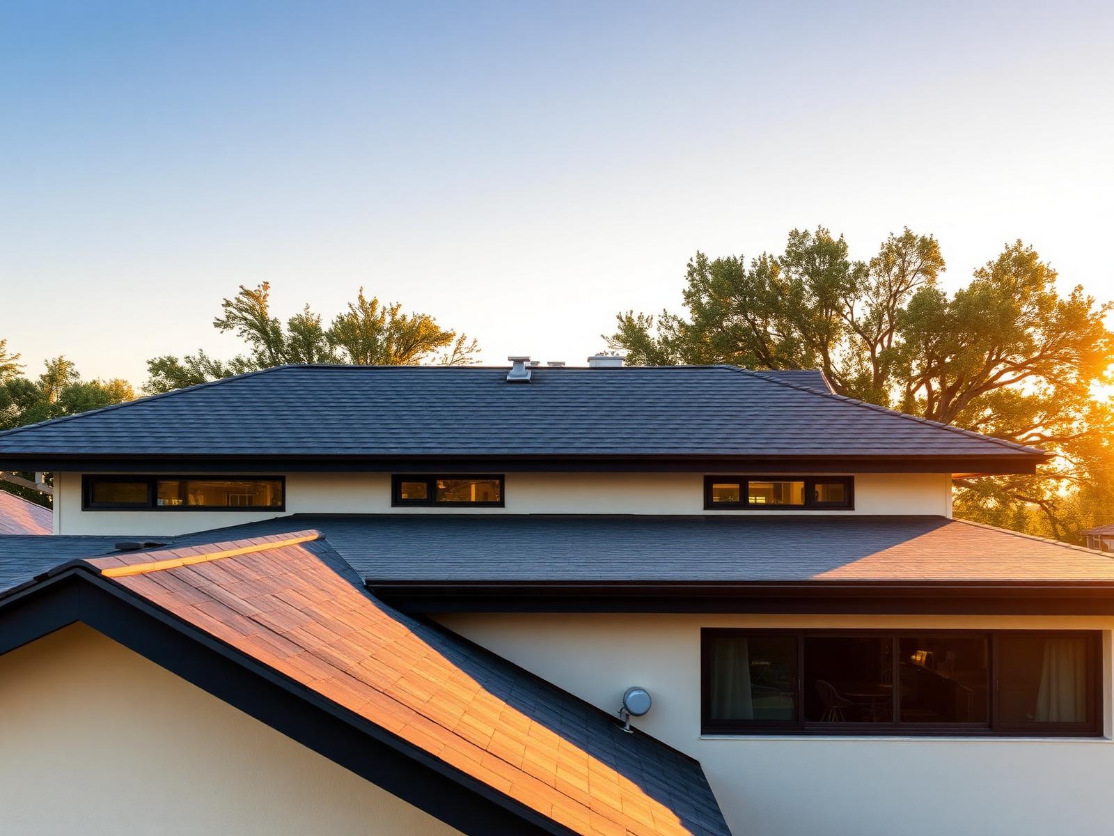 Newly installed asphalt shingle roof on a Hollister California home by ShieldTop Roofing