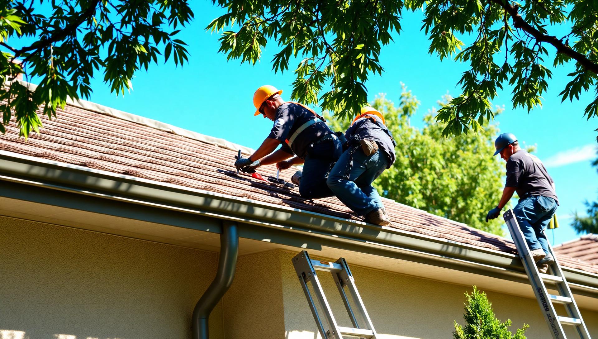 Seamless aluminum gutter installation in Hollister CA by ShieldTop Roofing